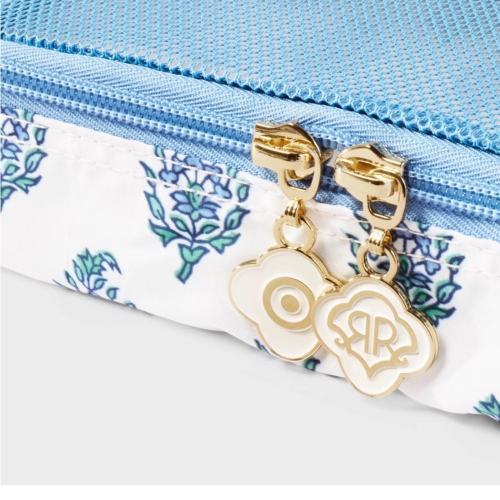 Roller Rabbit x Target Packing Cubes 3pc Set Blue Travel Organizer NWT - Picture 4 of 4